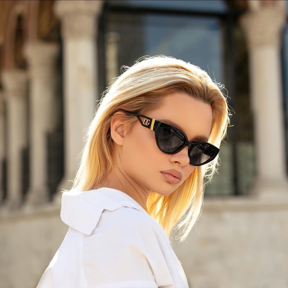 Dolce & Gabbana Cat Eye Black Sunglasses